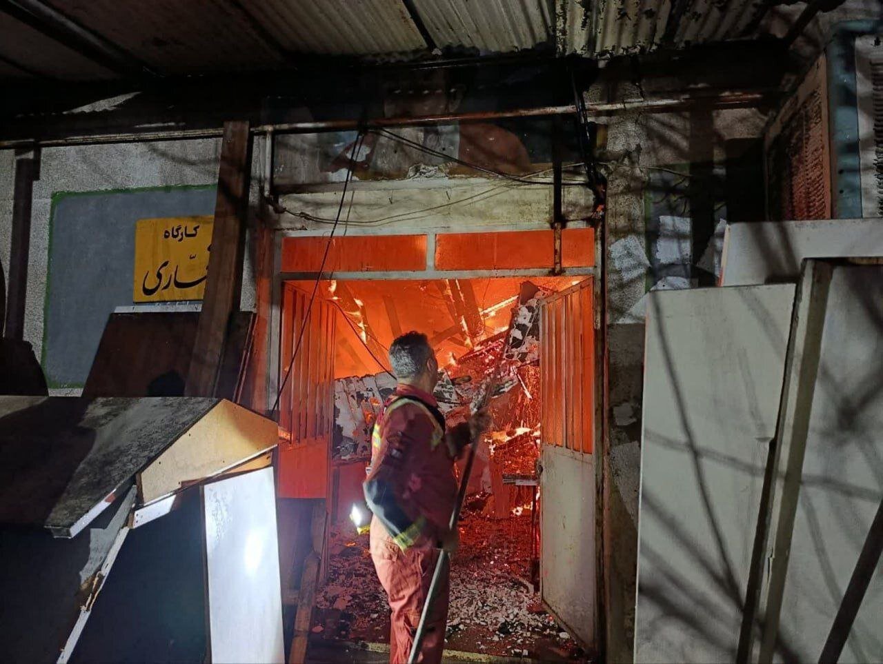 تصاویری از آتش سوزی در پادگان ستاد مشترک ارتش