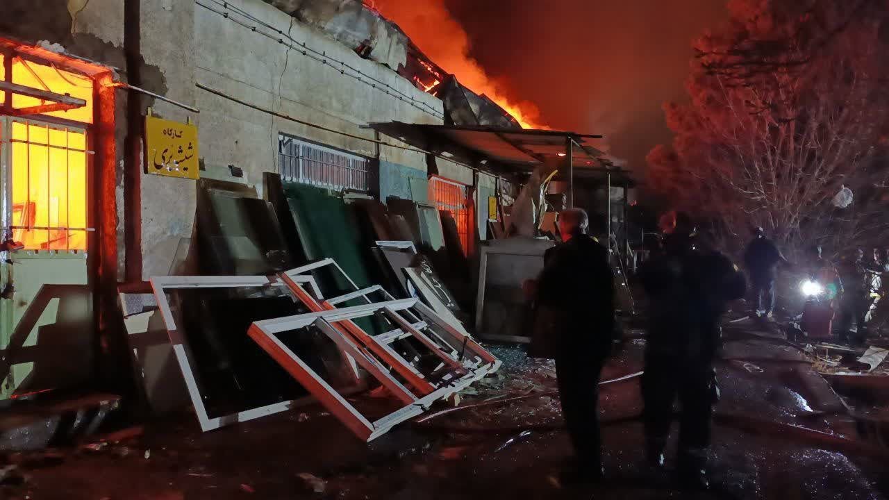 تصاویری از آتش سوزی در پادگان ستاد مشترک ارتش