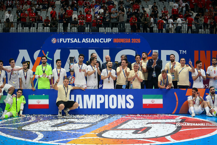 تصاویر قهرمانی فوتسال ایران در جام ملت‌های آسیا ۲۰۲۶