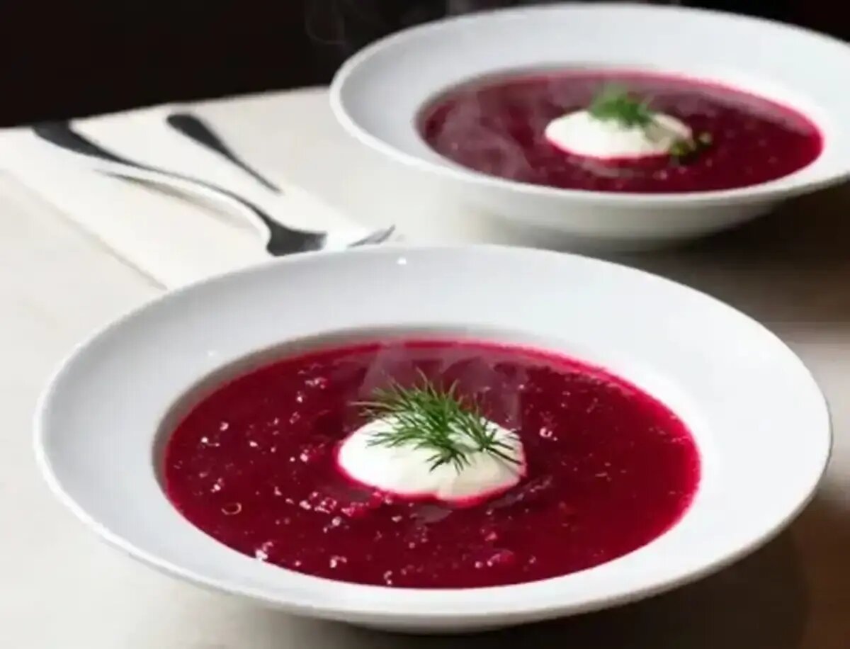 سوپ بُرش یاقوتی؛ مقوی، سالم و خوشرنگ