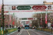 آذین بندی خیابانها برای جشن ۲۲ بهمن