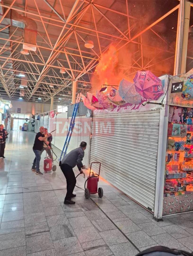 تصاویر نقطه شروع آتش در بازارچه جنت؛ ببینید