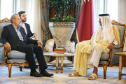 تصاویر دیدار لاریجانی با امیر قطر