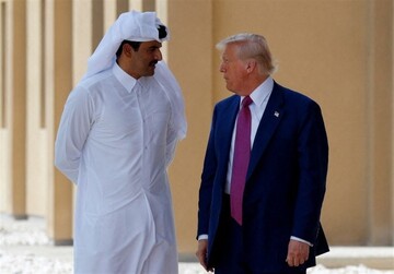 گفت‌وگوی تلفنی امیر قطر و ترامپ همزمان با حضور علی لاریجانی در دوحه