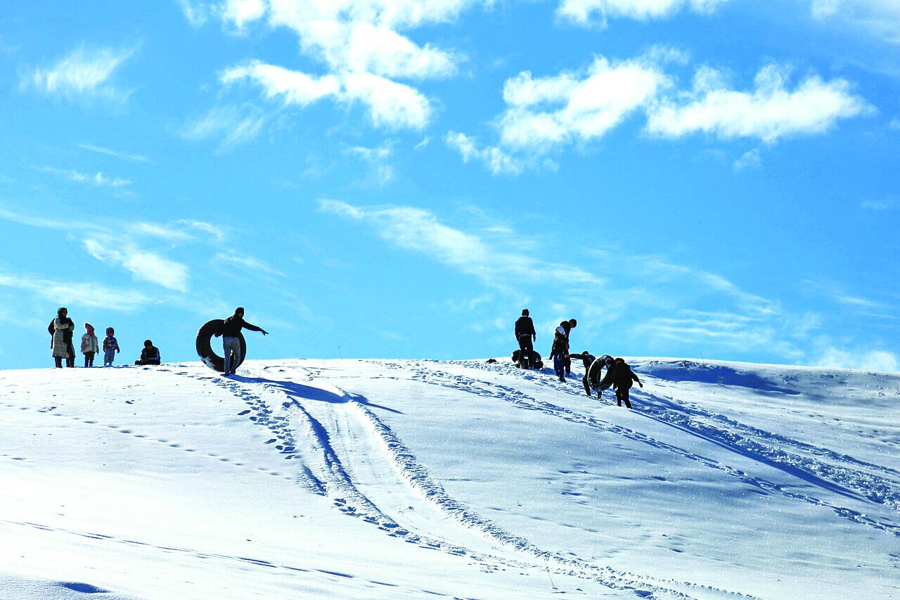 تصاویری از برف بازی در ارتفاعات ایران