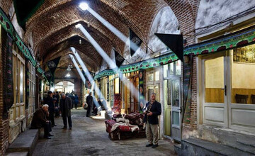 عکس بازار غله ارومیه در دوران احمدشاه قاجار