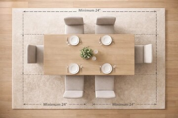 چه فرشی برای زیر میز ناهارخوری مناسب است؟ توضیحات + بهترین انتخاب