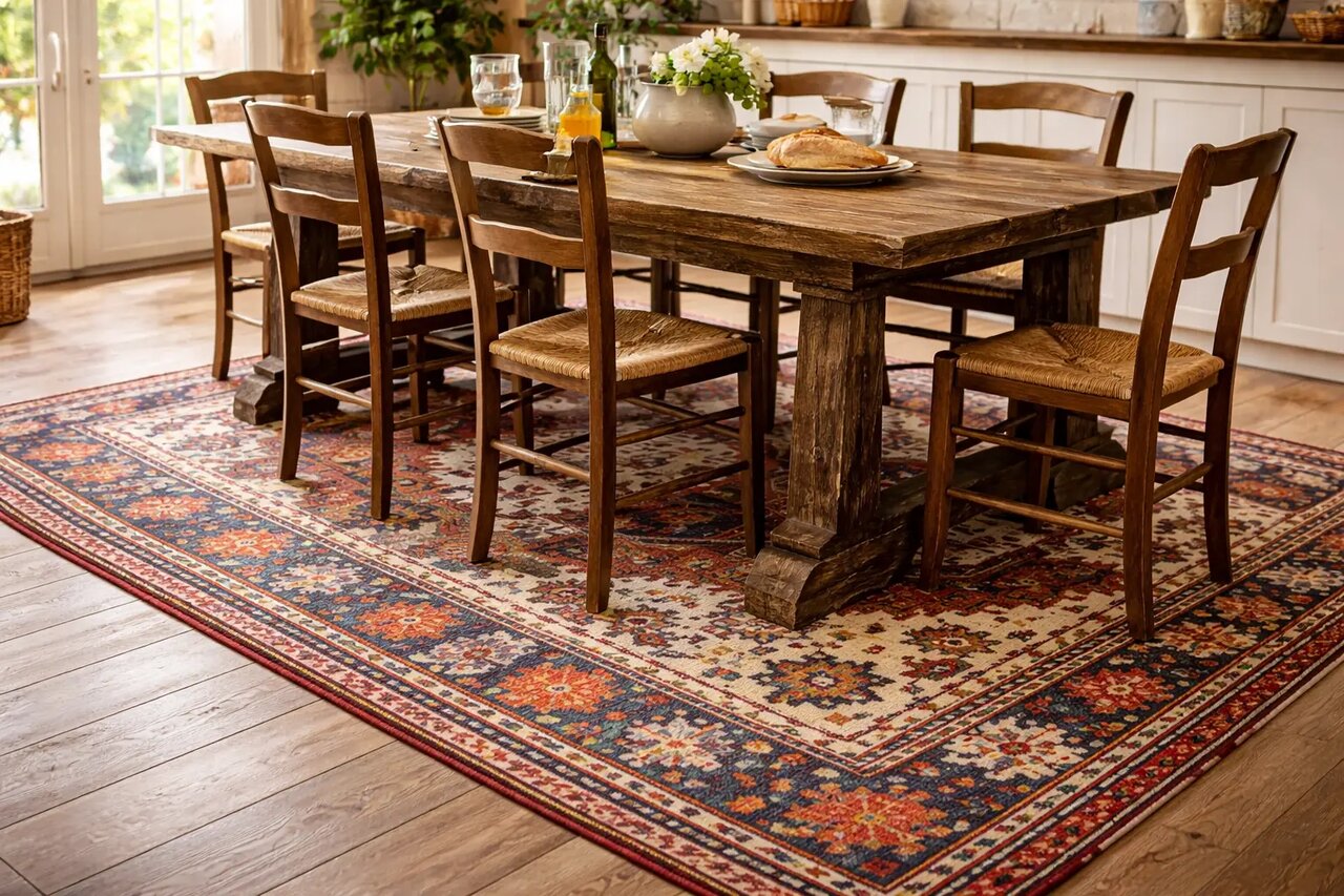 چه فرشی برای زیر میز ناهارخوری مناسب است