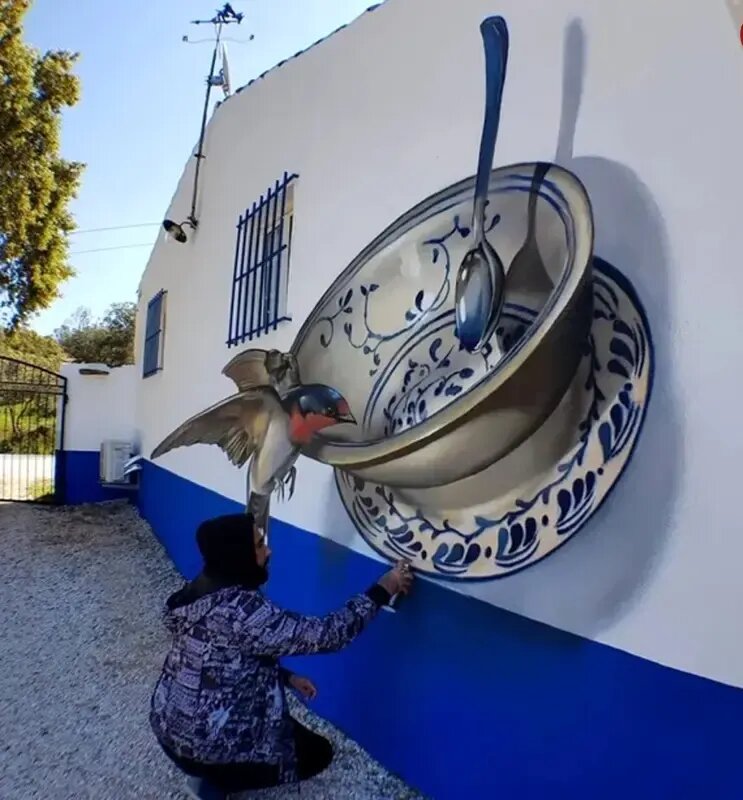 شاهکارهای سه‌بعدی نقاش پرتغالی | عکس