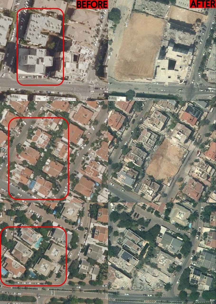 تصاویر ماهواره‌ای جدید از خسارات در سرزمین‌های اشغالی در جنگ ۱۲روزه