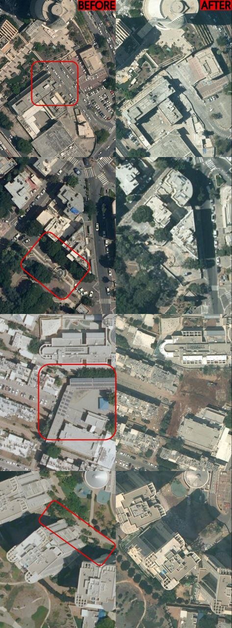تصاویر ماهواره‌ای جدید از خسارات در سرزمین‌های اشغالی در جنگ ۱۲روزه