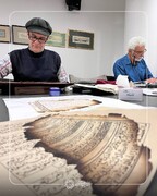 مرمت قرآن های سوخته توسط کاتبان و هنرمندان+ تصاویر