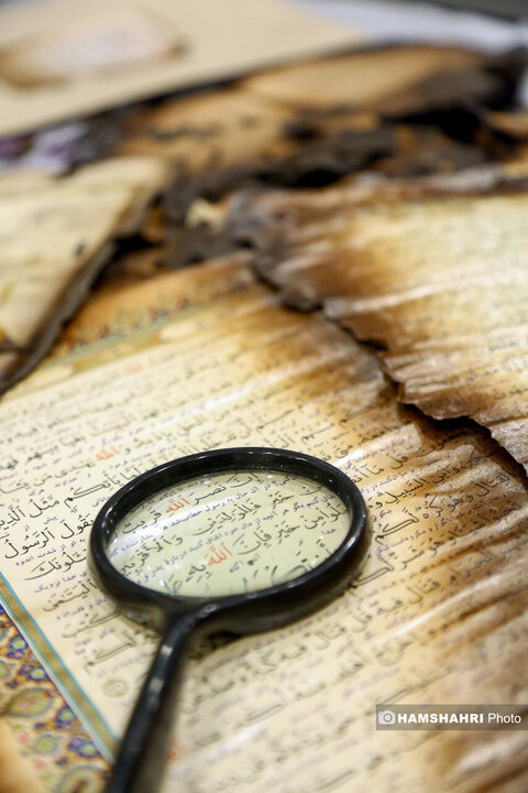 مرمت قرآن های سوخته در رویداد "آیه های ماندگار"