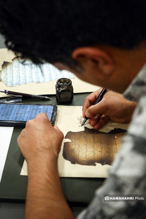 مرمت قرآن های سوخته در رویداد "آیه های ماندگار"