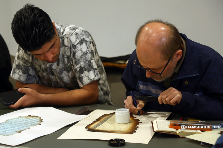 مرمت قرآن های سوخته در رویداد "آیه های ماندگار"