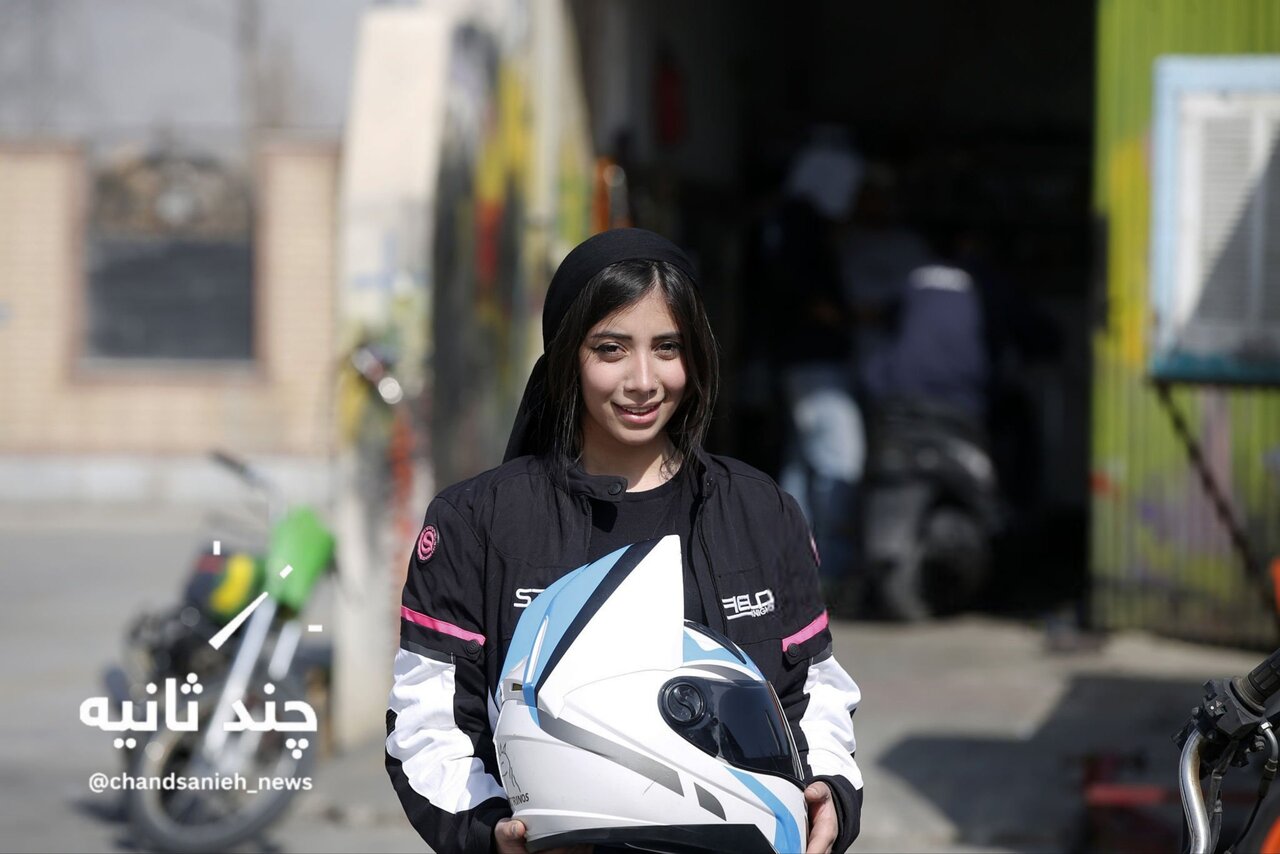 آموزش موتورسواری بانوان در جنوب تهران + عکس