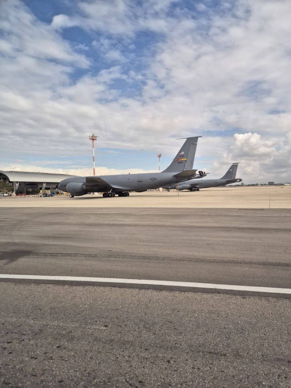 استقرار هواپیماهای‌ آمریکایی در قلب اسرائیل + عکس