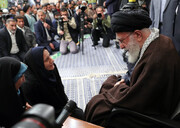 این شعر را با تایید امام حسن(ع) در محضر رهبر انقلاب قرائت کردم+ ویدئو