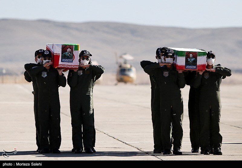 مراسم تشییع پیکر 2 شهید خلبان هوانیروز در اصفهان