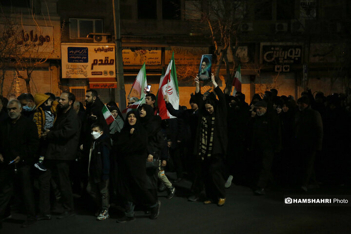 تجمع مردم تهران در عزای شهادت رهبر معظم انقلاب