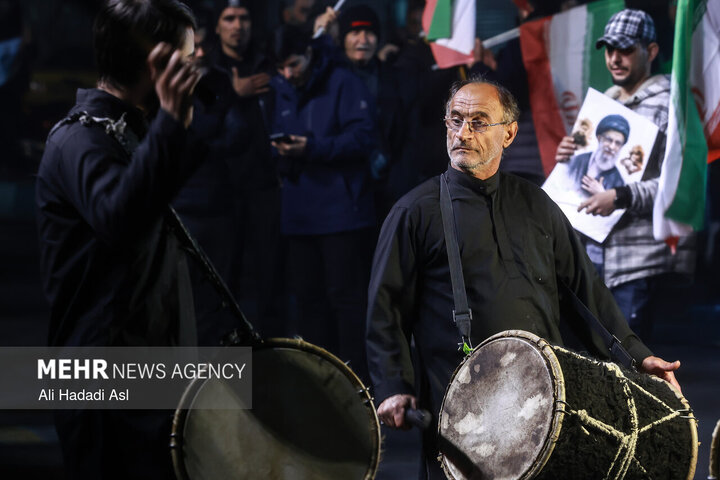عزاداری و تجمع مردمی در سوگ رهبر شهید