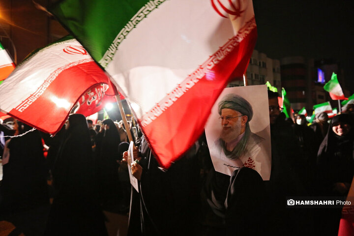 مراسم عزاداری شهادت رهبر انقلاب اسلامی در میدان هفت تیر