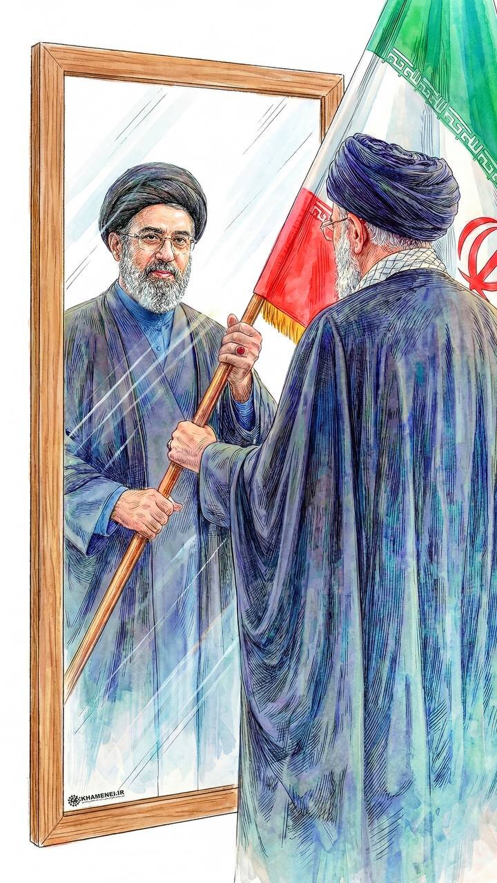 پوستر وزارت ورزش برای رهبری جدید
تحویل پرچم جمهوری اسلامی ایران + عکس