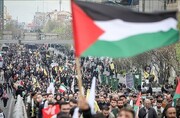 آغاز راهپیمایی روز قدس در تهران | طنین «الله اکبر» در میدان انقلاب