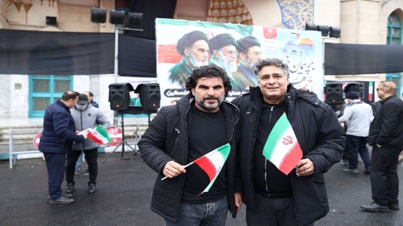 ۲ پرسپولیسی مشهور در راهپیمایی روز قدس + عکس