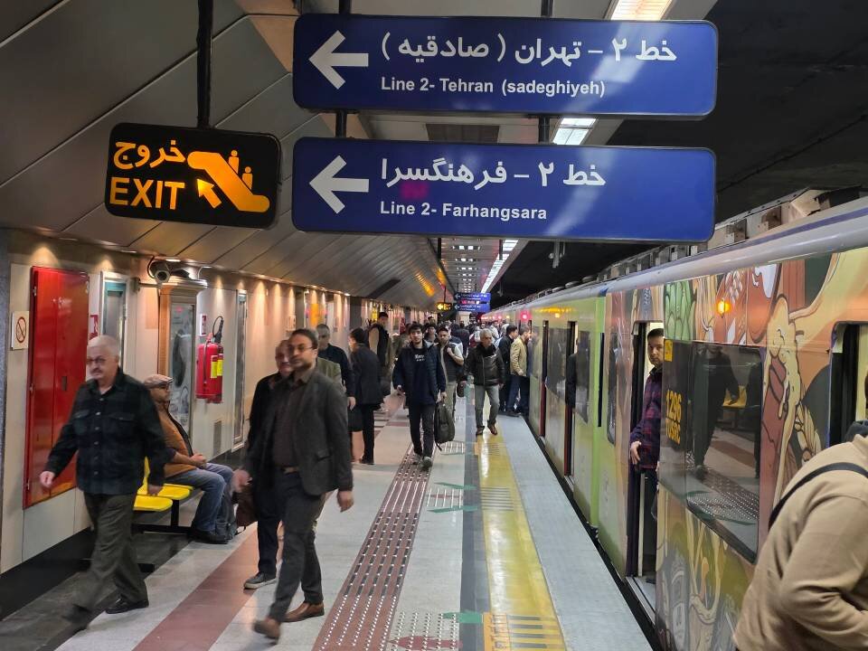اولین روز مترو بعد تعطیلات