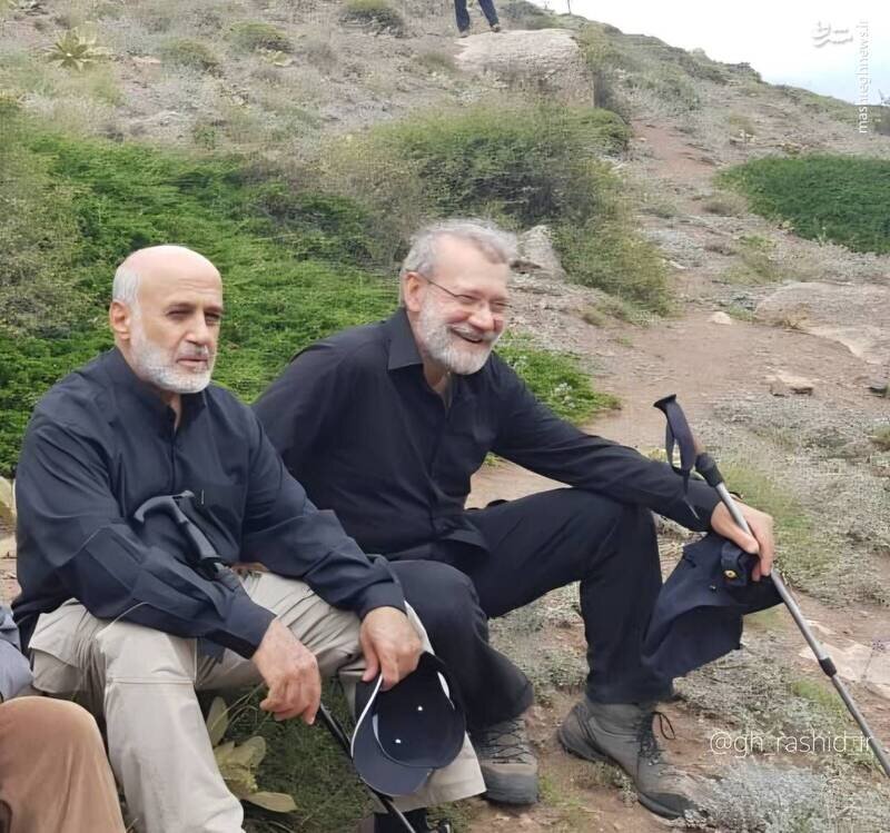 تصاویری از شهید لاریجانی به همراه شهید غلامعلی رشید