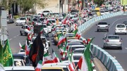 تصویری متفاوت از رژه خودرویی بانوان تهران با دوشکا