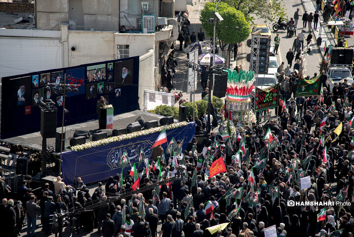 مراسم سوگواری در چهلمین روز شهادت رهبر شهید انقلاب اسلامی ایران