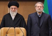 دومین حضور رهبر شهید در سازمان صدا و سیما در زمان ریاست شهید لاریجانی | ویدئو