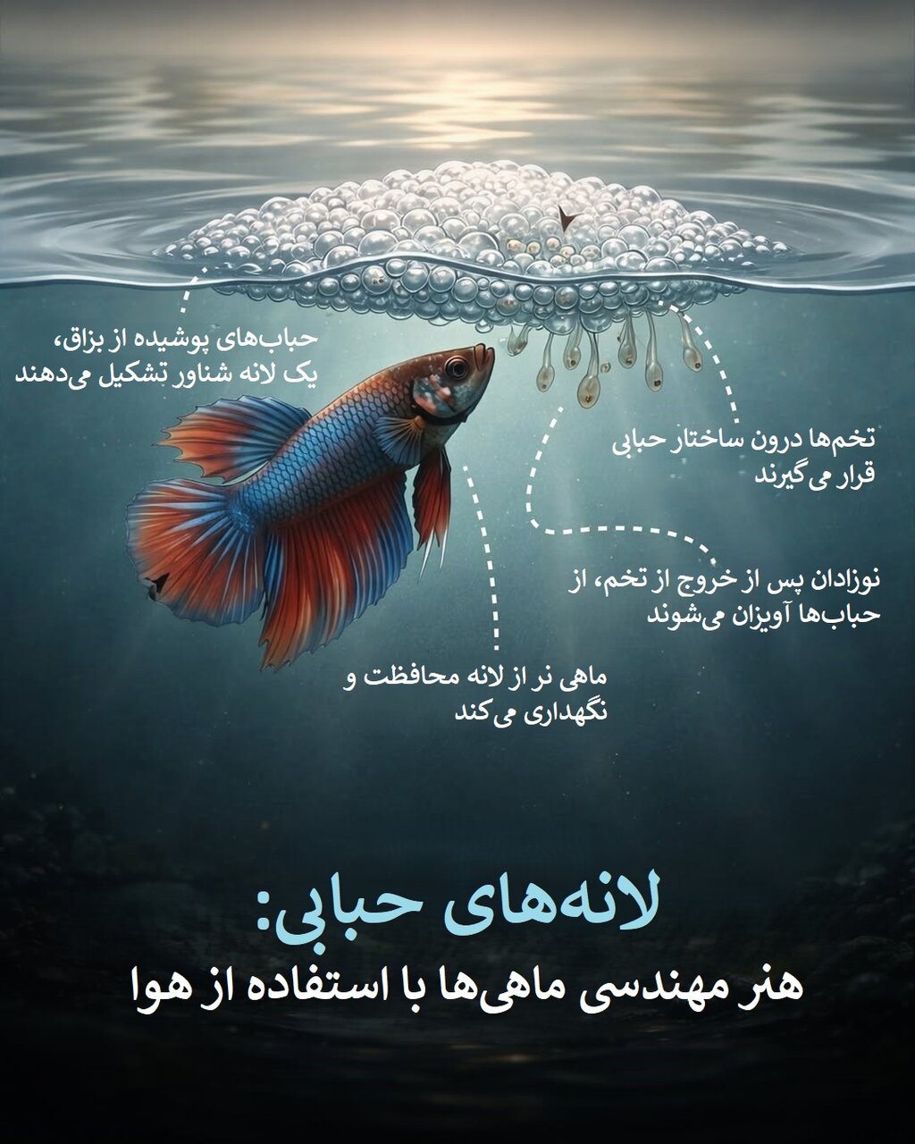 ساخت لانه با بزاق دهان!