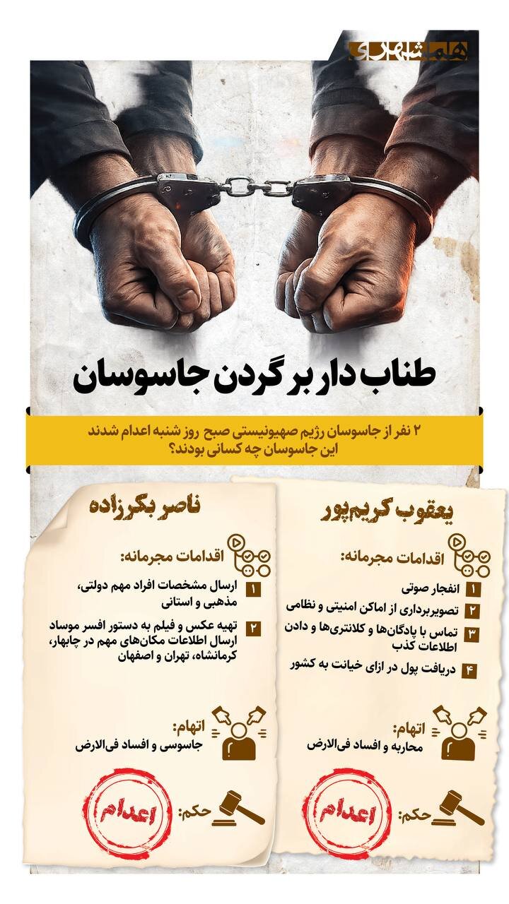 طناب دار بر گردن جاسوسان!
