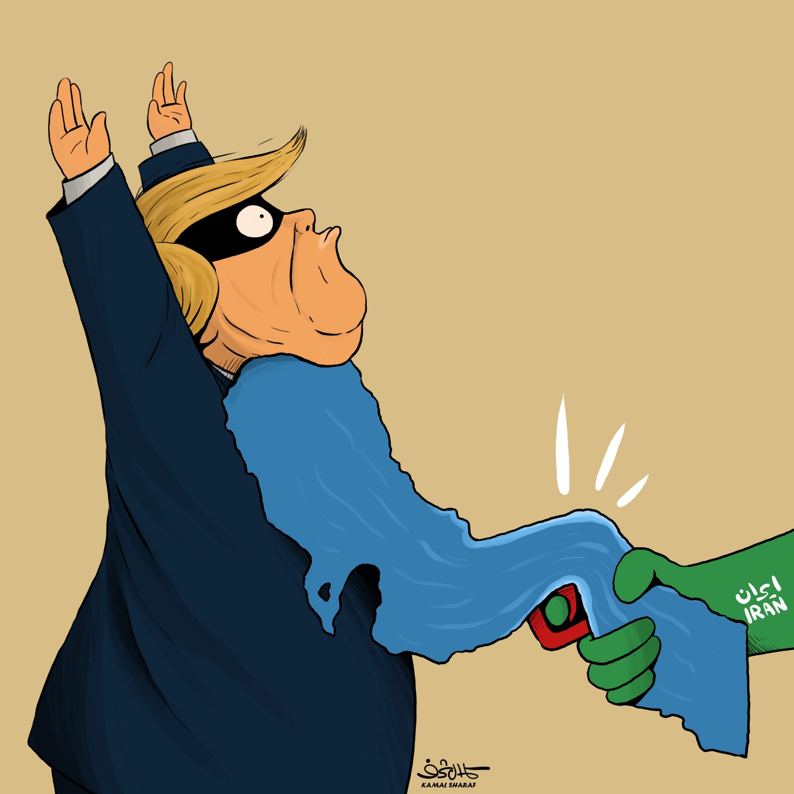 نبض آرام هرمز در مشت ایران | چگونه هنرمندان با زبان تصویر، تسلط ایران بر خلیج‌فارس و استیصال آمریکا را به رخ کشیدند