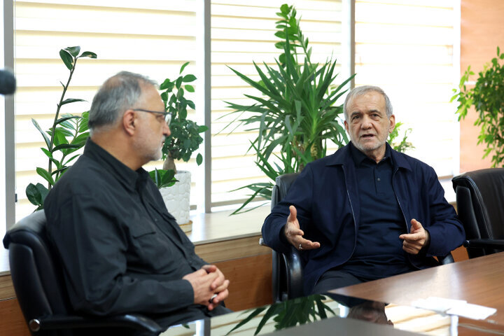 دیدار پزشکیان و زاکانی