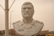 رونمایی از سردیس سردار شهید باقری در بزرگراه یادگار امام