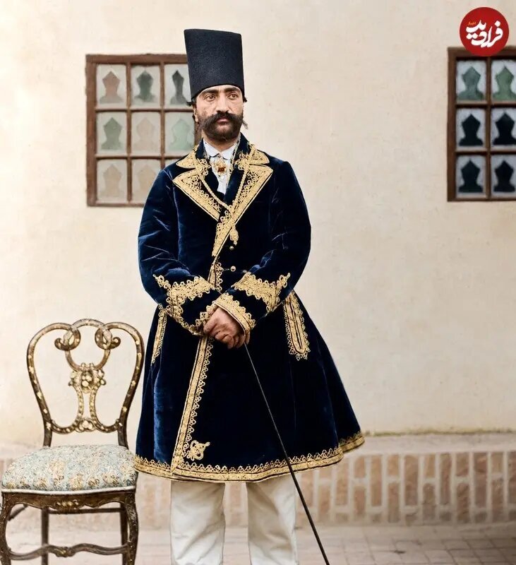 عکسی رنگی از ۳۳ سالگی ناصرالدین شاه