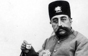 مظفرالدین‌شاه با ژست خوردن قهوه‌؛ عکس رنگی‌شده