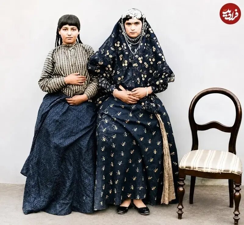 تصاویری جالب از «اندرونی ناصرالدین‌شاه» به روایت عکس‌های رنگی‌شده