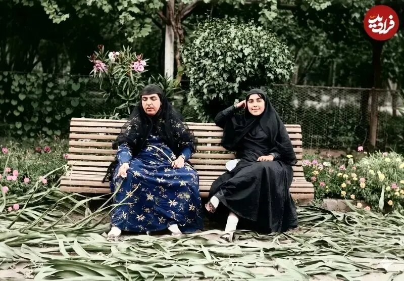تصاویری جالب از «اندرونی ناصرالدین‌شاه» به روایت عکس‌های رنگی‌شده