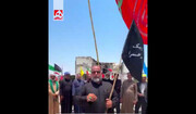 سیاه‌پوشی ۱۳۰۰ کیلومتر میناب تا شلمچه | ویدئو