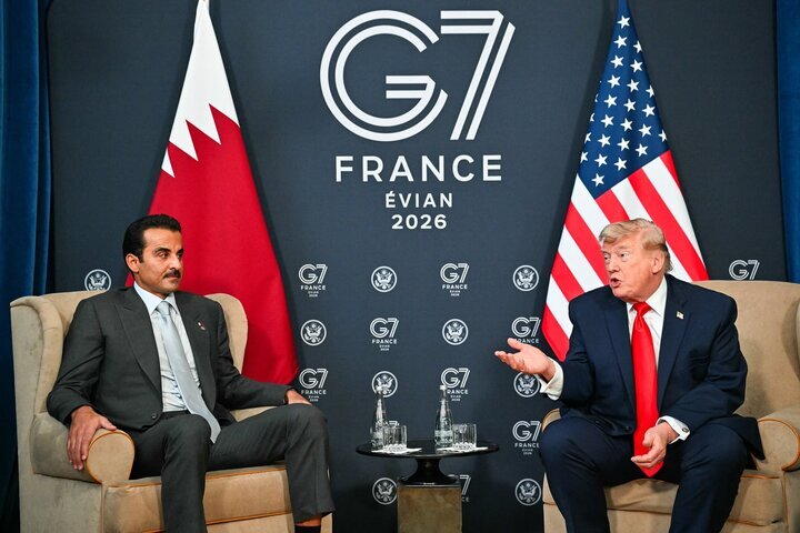 دیدار امیر قطر و رئیس‌جمهور آمریکا