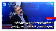 ۸۰۰میلیون نفر در دنیا دسترسی به برق ندارند! | بعد از جنگ تحمیلی ۸ ساله صادرکننده برق شدیم