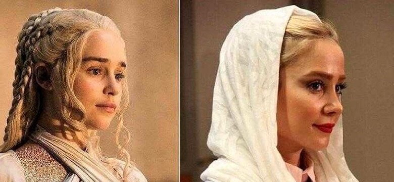 شباهت بازیگر زن ایرانی به بازیگر معروف سریال گیم آف ترونز | ببینید
