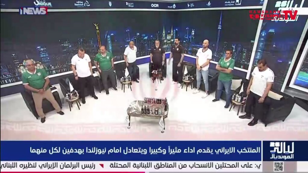 اتفاق عجیب در تلویزیون عراق + ویدئو ؛ برخاستن هنگام پخش سرود ملی ایران | ماجرا چه بود؟