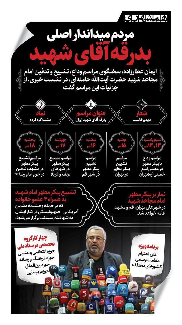 مردم میداندار اصلی بدرقه آقای شهید