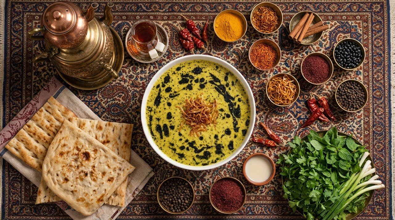 طرز تهیه آش قوچانی